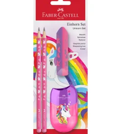 Faber-Castell Tuscher Og Farver*Blyantsæt - Unicorn - 4 Dele - Pink