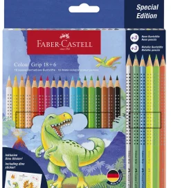 Faber-Castell Skriveredskaber*Farveblyanter - 24 stk. - Grip Dino