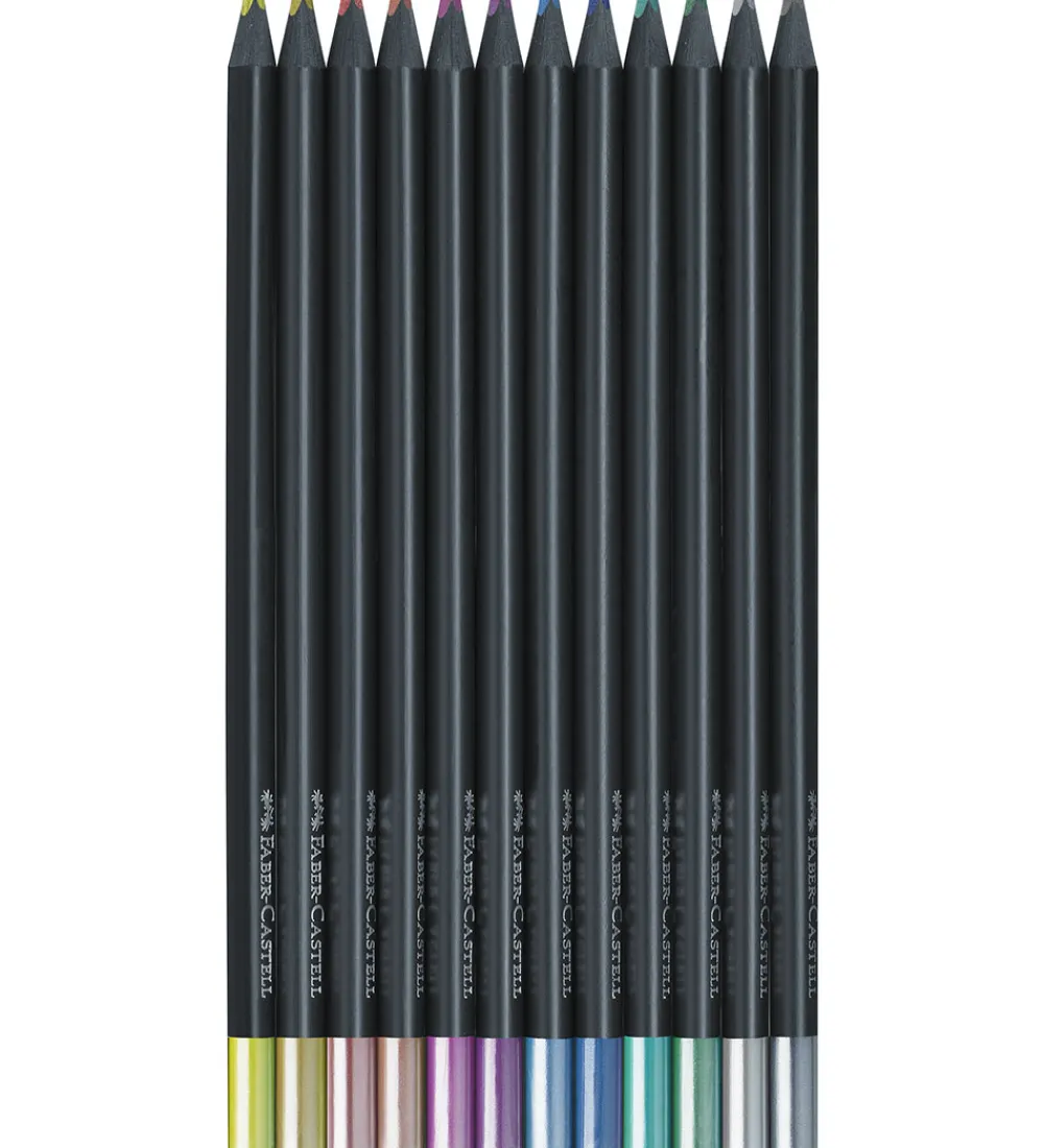 Faber-Castell Skriveredskaber*Farveblyanter - 12 stk. - Metallic