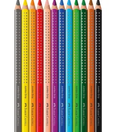 Faber-Castell Maling*Farveblyanter - Jumbo Grip - Akvarel - 12 stk - Mu