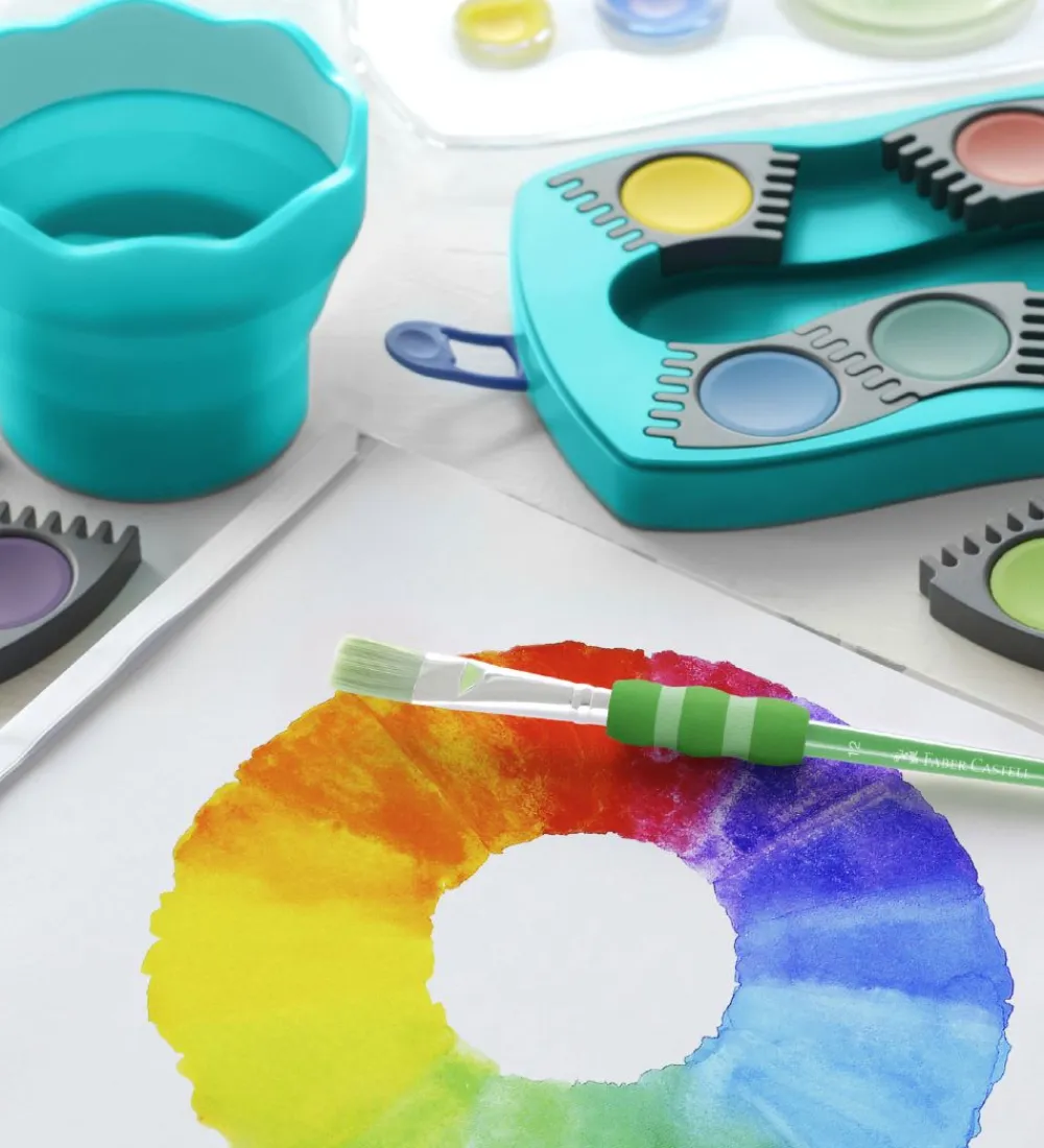 Maling-Faber-Castell Kop til Vand/Pensel - Clic&Go - Turkis