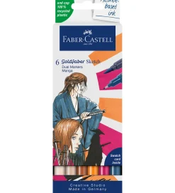 Tuscher Og Farver-Faber-Castell Tuscher - 6 Stk. - Goldfaber Sketch - Manga