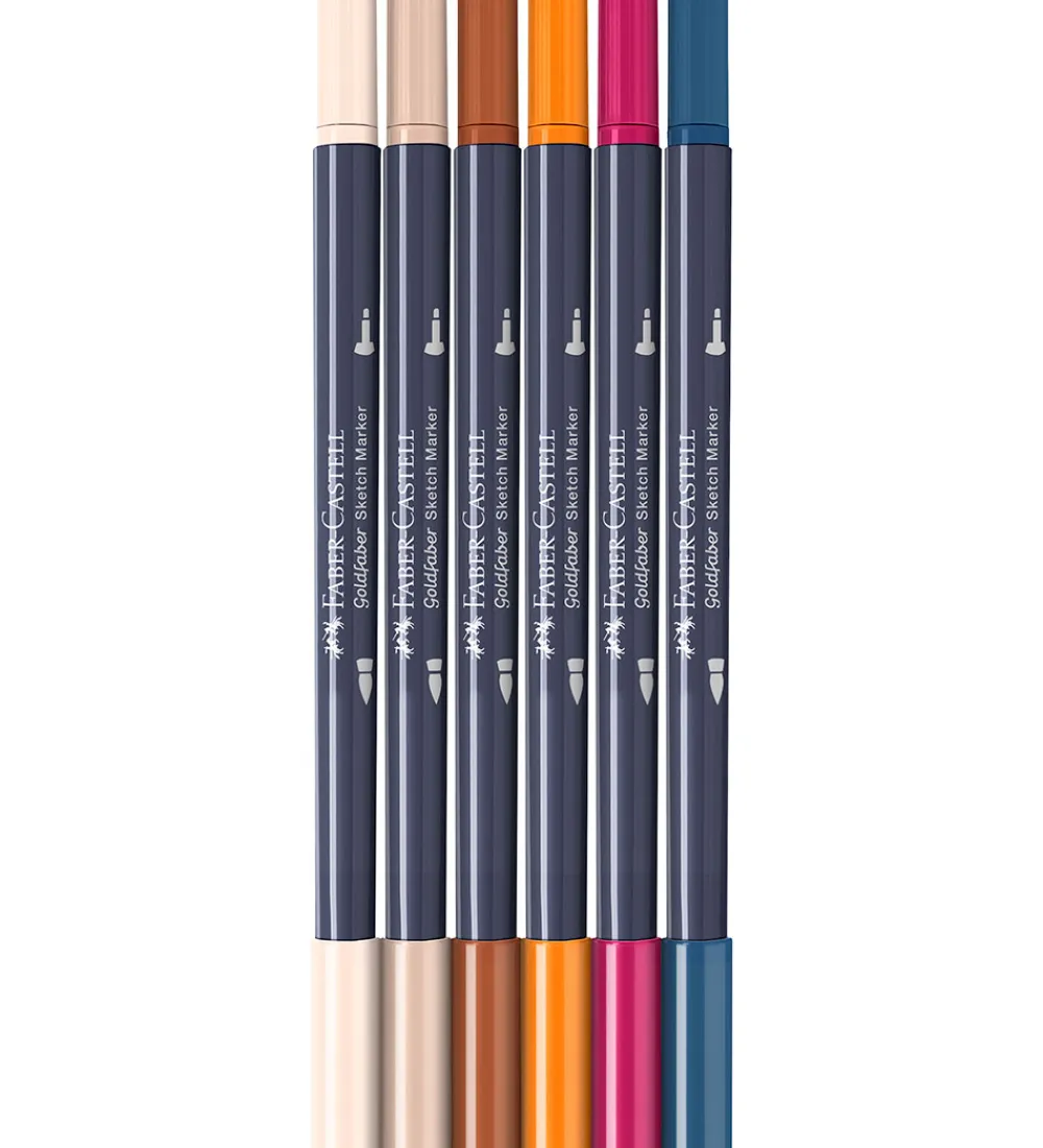 Tuscher Og Farver-Faber-Castell Tuscher - 6 Stk. - Goldfaber Sketch - Manga