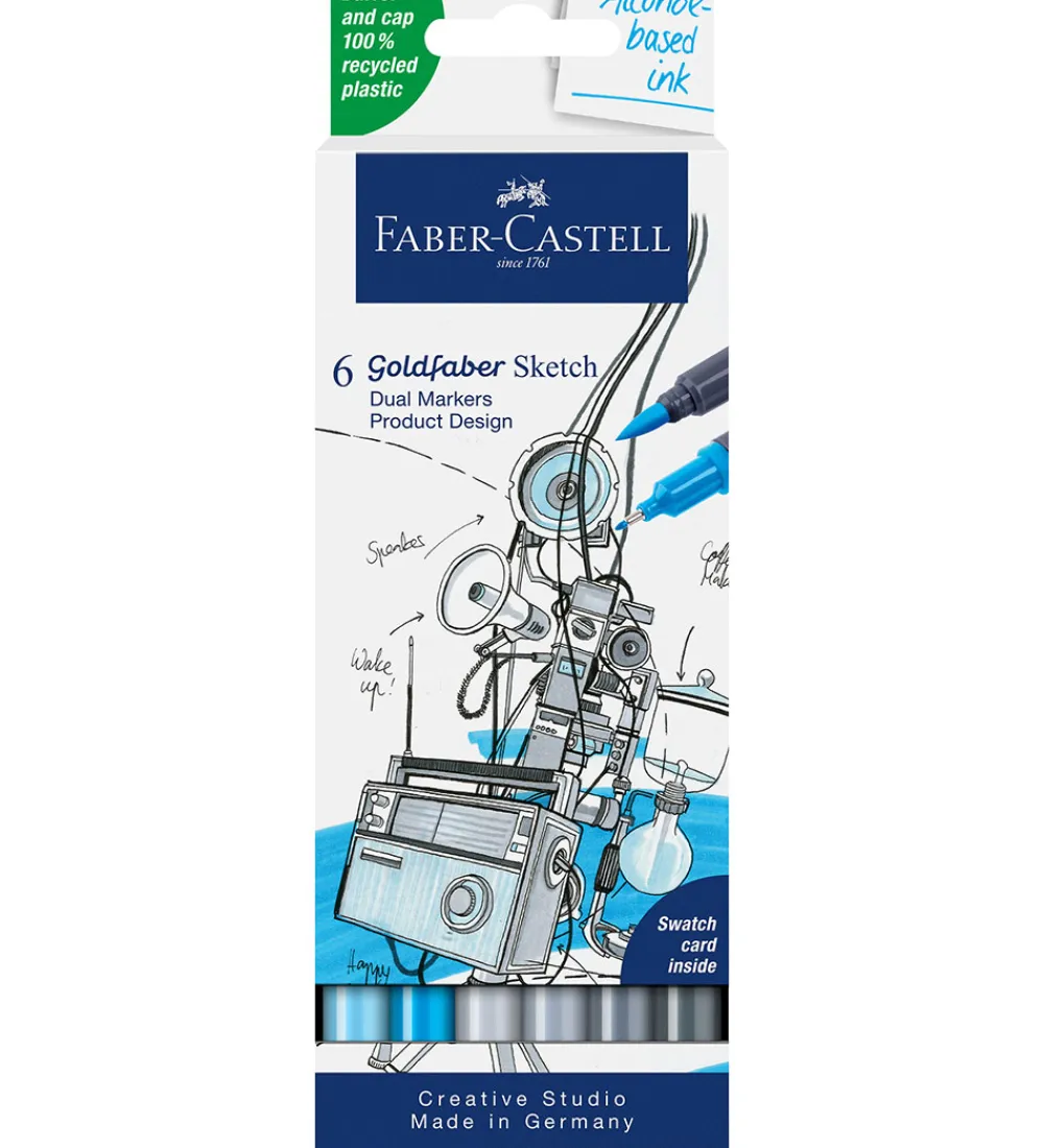Tuscher Og Farver-Faber-Castell Tuscher - 6 Stk. - Goldfaber Sketch - Product Desi