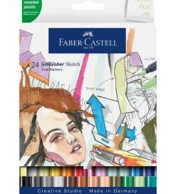 Faber-Castell Tuscher Og Farver*Tuscher - 24 Stk. - Goldfaber Sketch