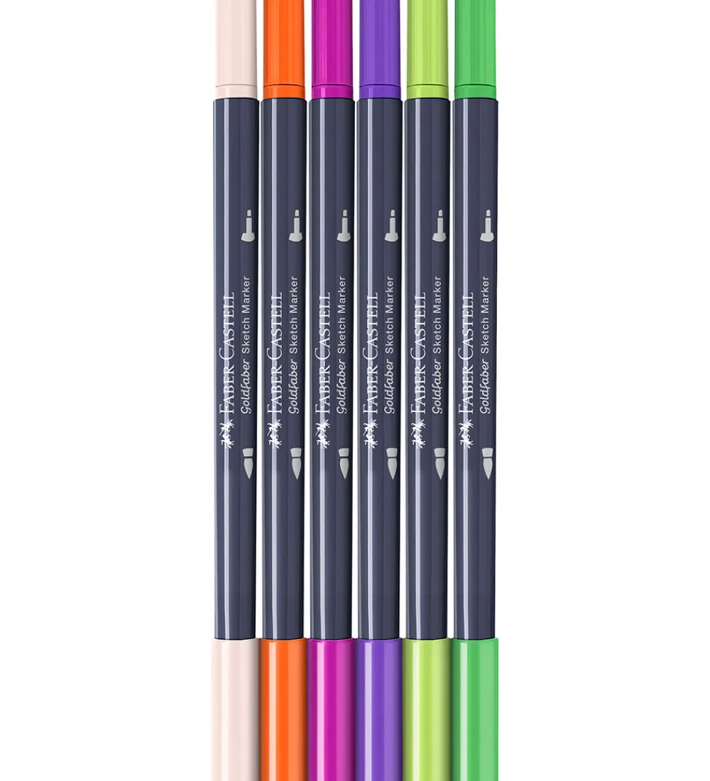 Faber-Castell Tuscher Og Farver*Tuscher - 6 Stk. - Goldfaber Sketch - Graphic Nove