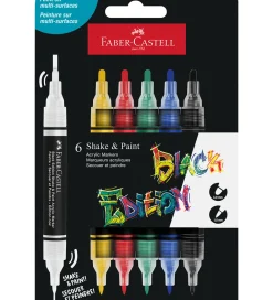 Faber-Castell Tuscher Og Farver*Tuscher - Shake & Paint Akryl - 6 Stk. - Multi