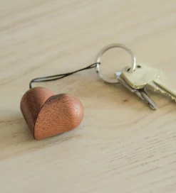 Nøgleringe-FableWood Hjerte-Nøglering - 5 cm - Natur