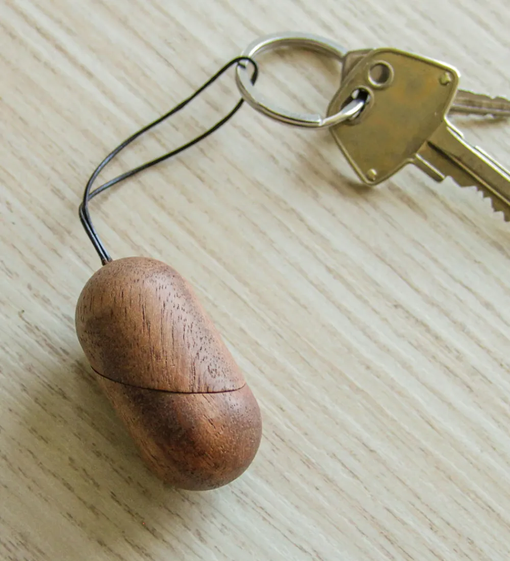 Nøgleringe-FableWood Hjerte-Nøglering - 5 cm - Natur