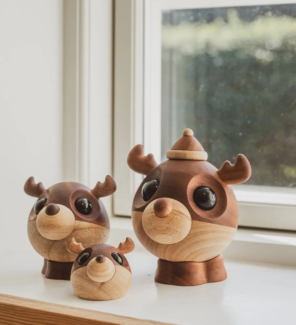 FableWood Pyntefigurer|Julepynt*Nissehue - 3 cm - Natur