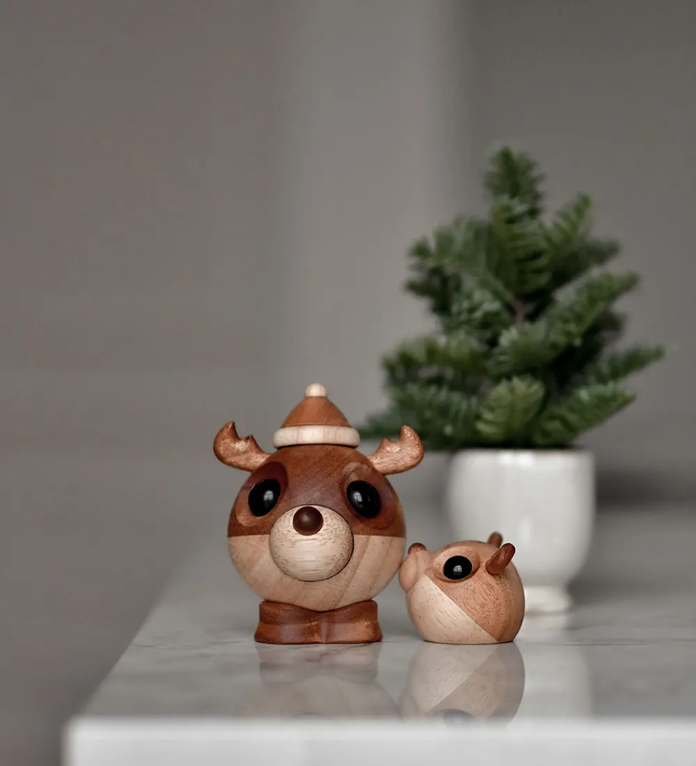 FableWood Pyntefigurer|Julepynt*Nissehue - 3 cm - Natur