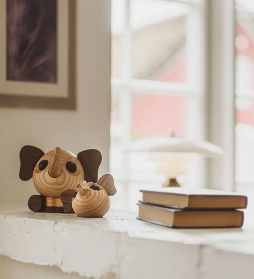 FableWood Pyntefigurer*Pick-Me-Up Elefant - Louis - 6 cm - Natur