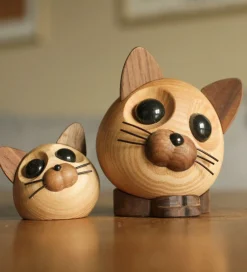 FableWood Pyntefigurer*Pick-Me-Up Kat - Felix - 9 cm - Natur