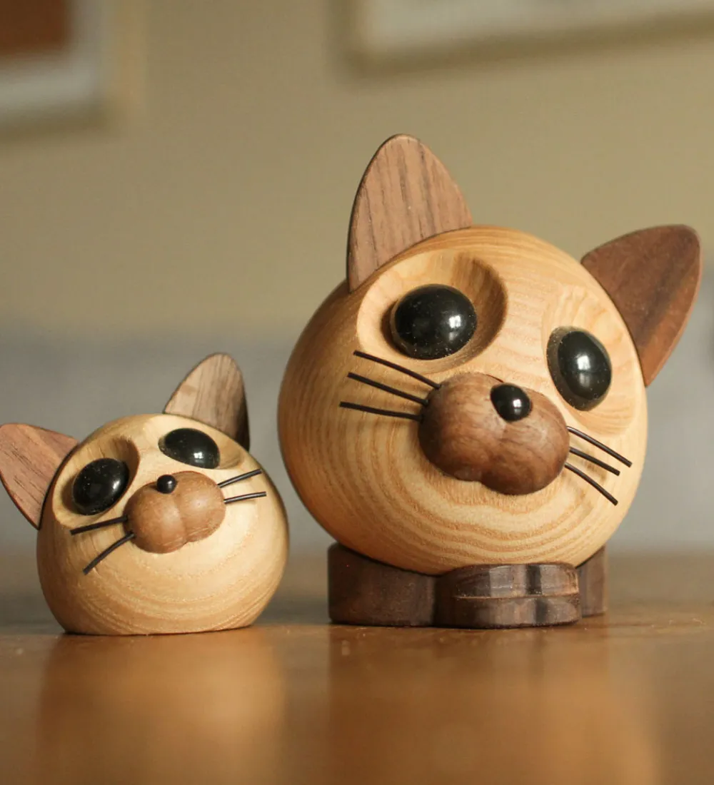 FableWood Pyntefigurer*Pick-Me-Up Kat - Felix - 9 cm - Natur