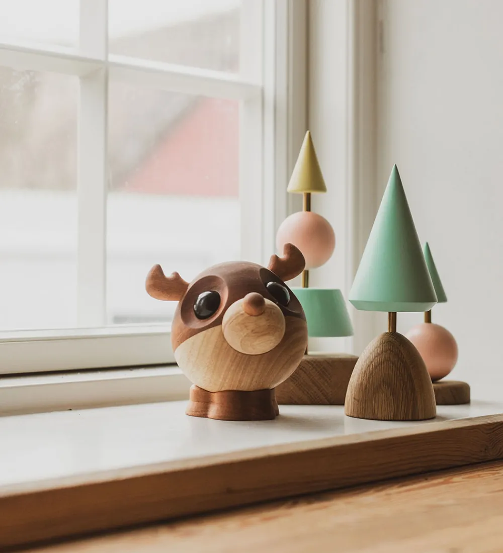 FableWood Pyntefigurer*Pick-Me-Up Rensdyr - Svend - 12 cm - Natur