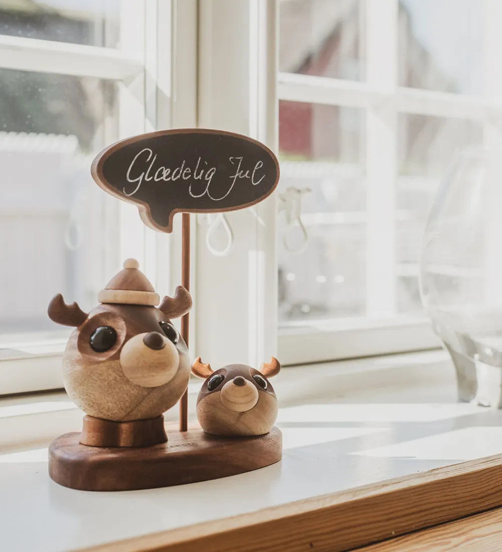 FableWood Pyntefigurer*Pick-Me-Up Rensdyr - Kaj - 4 cm - Natur