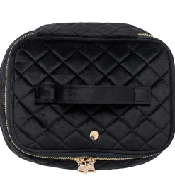 Fan Palm Toilettasker|Toilettasker*Toilettaske - Large - Quiltet Velour - Black Velvet