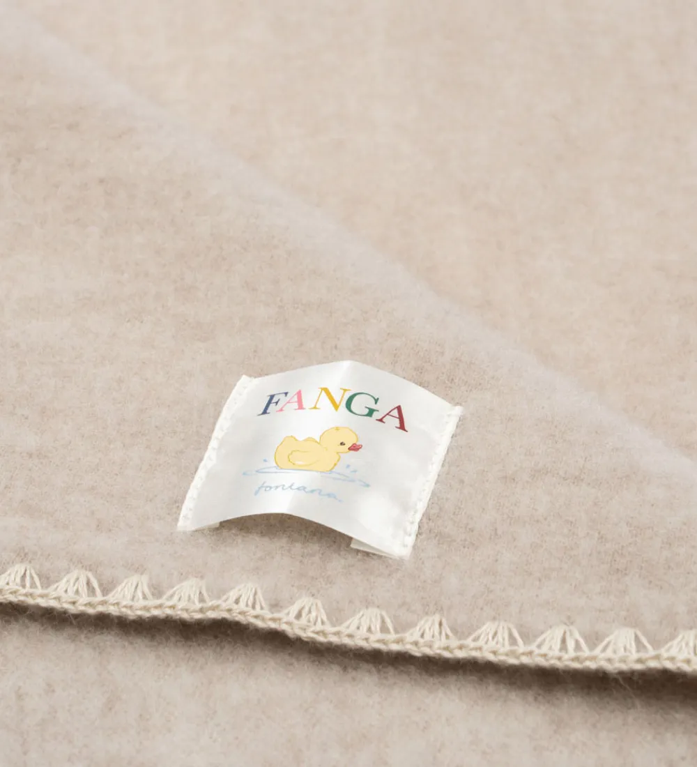 Fanga Fontana Tæpper|Børneværelset*Babytæppe - 60x60 - Erba - Uldfleece - Beige
