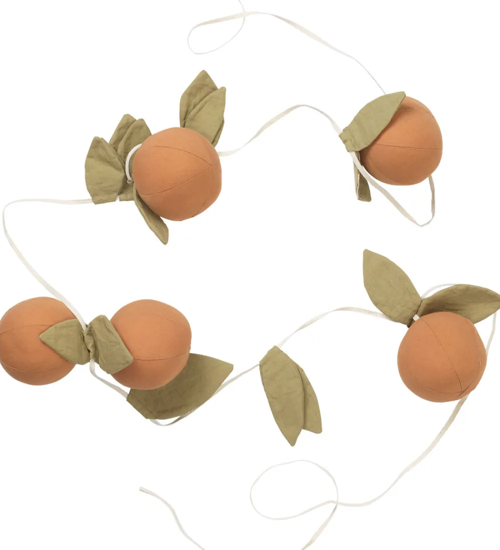 Flagranker|Børneværelset-Ferm Living Appelsin Guirlande - 220 cm - Orange/Grøn