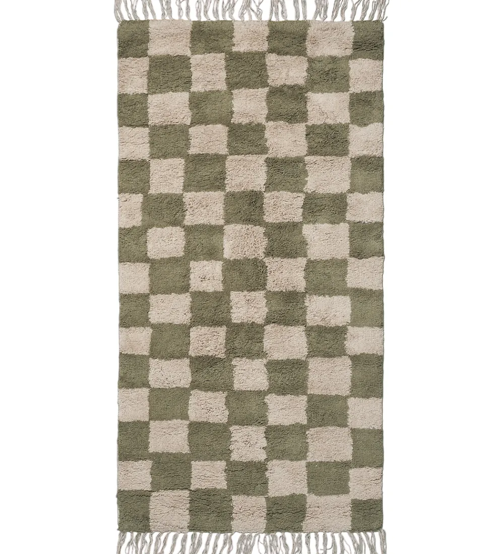 Ferm Living Tæpper|Gulvtæpper*Gulvtæppe - Mara - 80x150 cm - Elm Green/Warm Sand
