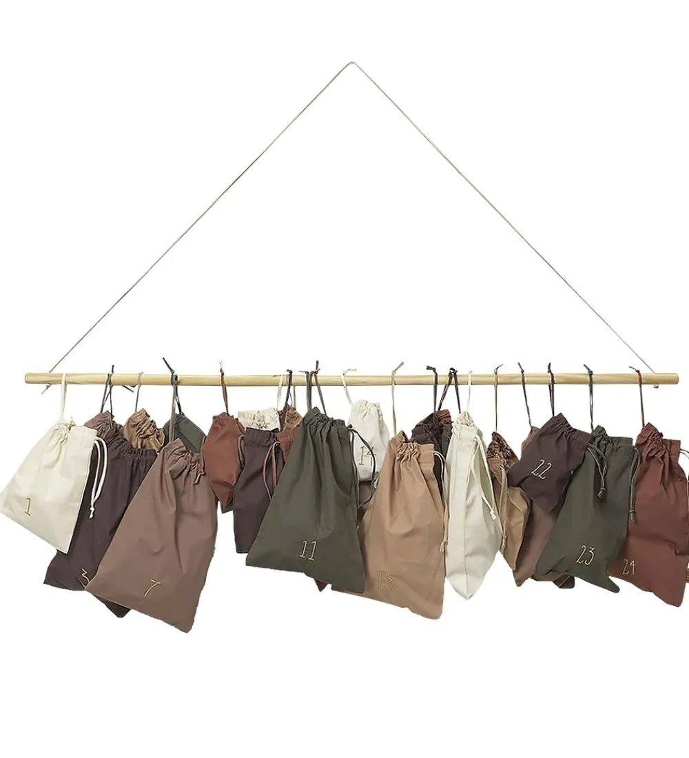 Ferm Living Julekalender*Julekalender - 24 bags - 100 cm - Multi