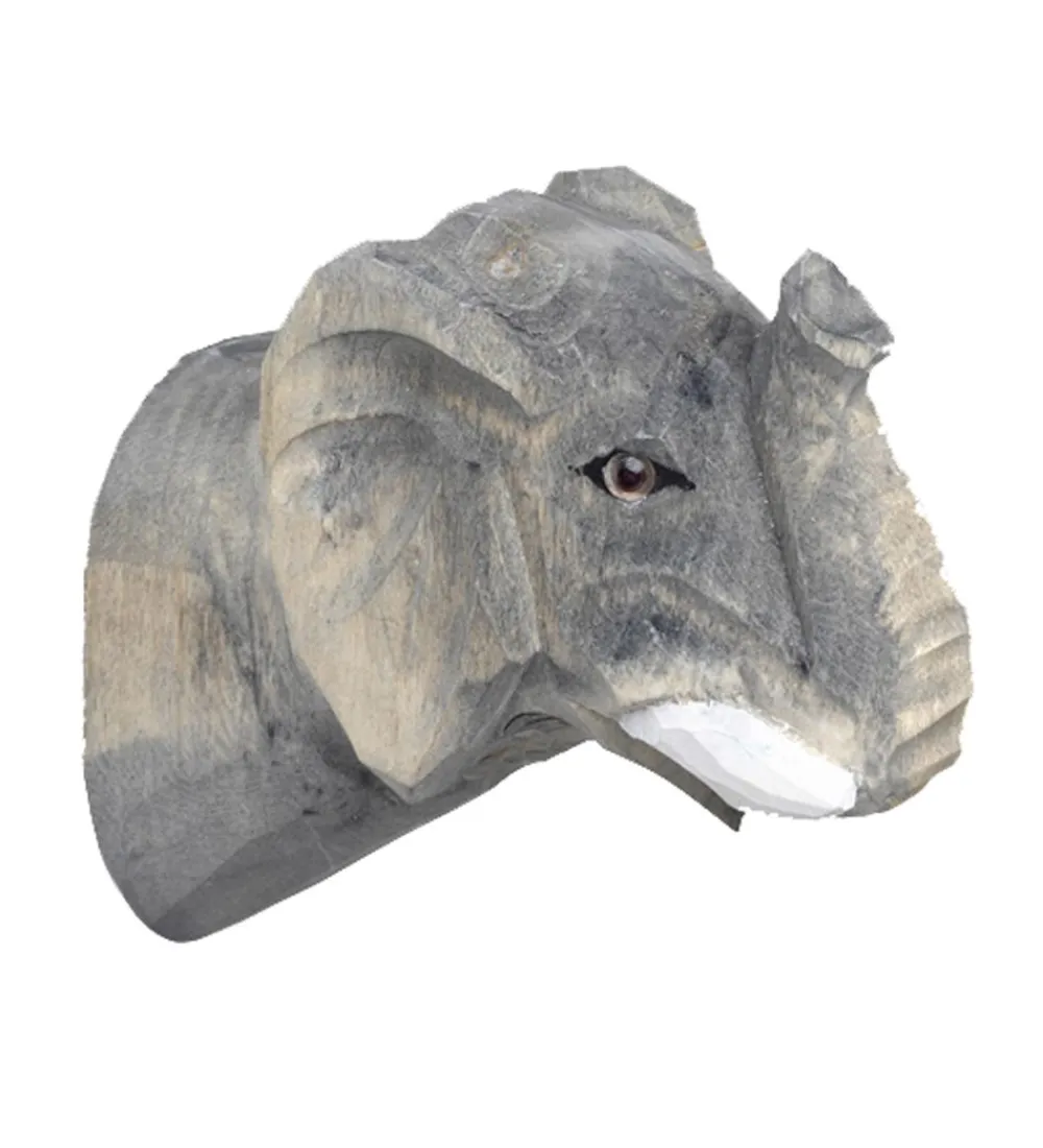 Ferm Living Knager*Knage - Håndskåret Træ - 9,5x9,5x5 cm - Elefant