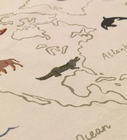 Ferm Living Plakater Og Billeder*Vægophæng - The World Textile Map - Off White