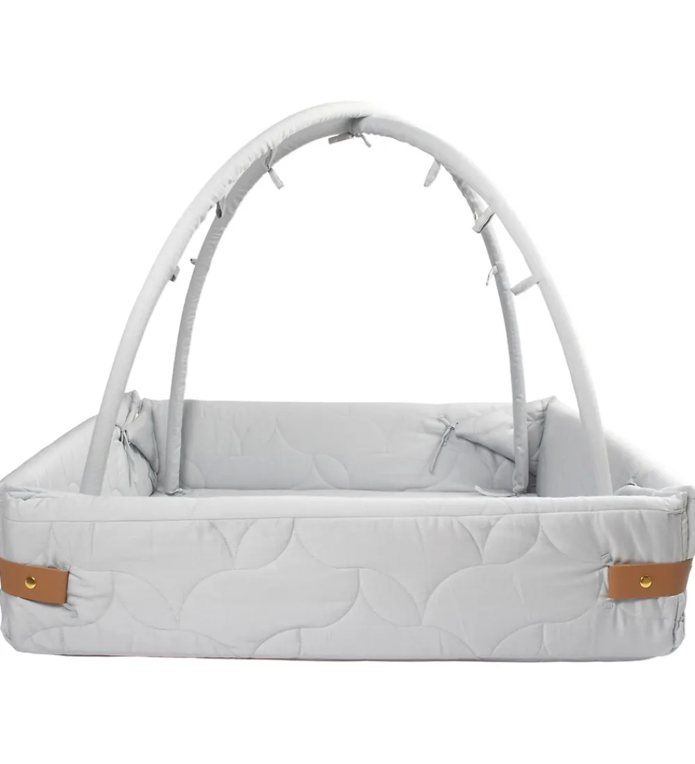 Filibabba Babylegetøj|Aktivitetsstativer*Aktivitetsnest - Soft Quilt - Pearl Blue