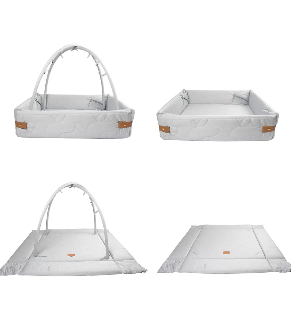 Filibabba Babylegetøj|Aktivitetsstativer*Aktivitetsnest - Soft Quilt - Pearl Blue