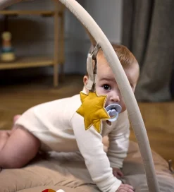 Filibabba Babylegetøj|Aktivitetsstativer*Aktivitetstæppe m. 3 Aktivitetslegetøj - Beige