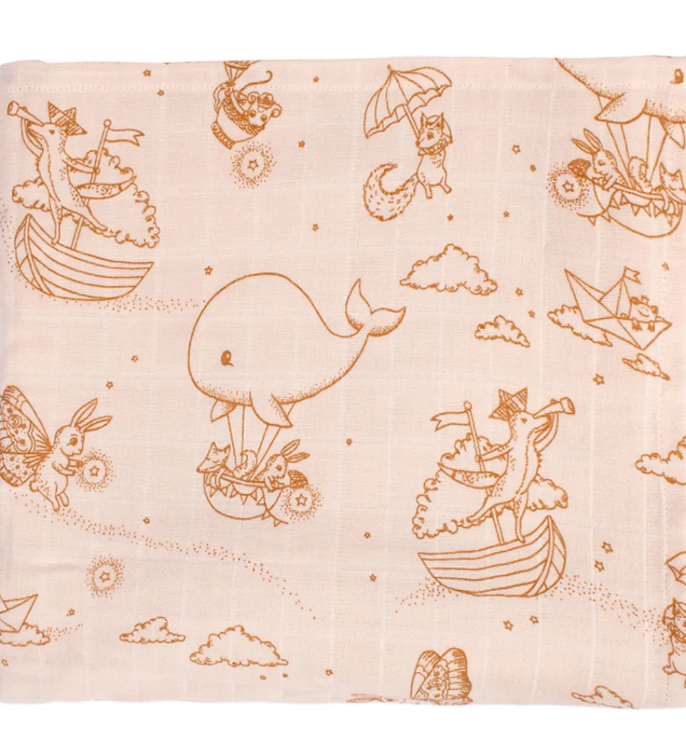 Filibabba Stofbleer|Pusletid*Babysvøb - Musselin - 120x120cm - Dreamy Adventurers