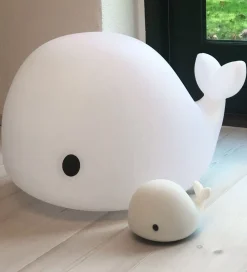 Filibabba Fritstående Lamper*Gulvlampe - Big LED Whale - 50 cm - Hvid
