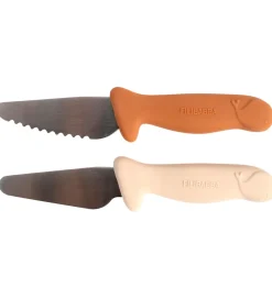 Spisetid|Børnebestik-Filibabba Knivsæt Til Børn - 2-pak - Pumpkin + Offwhite