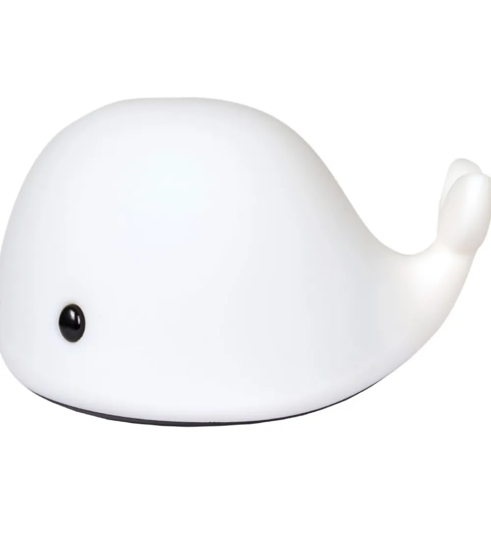 Natlamper|Fritstående Lamper-Filibabba Lampe - The Friendly Whale Christian - 14,5 cm - Hvid