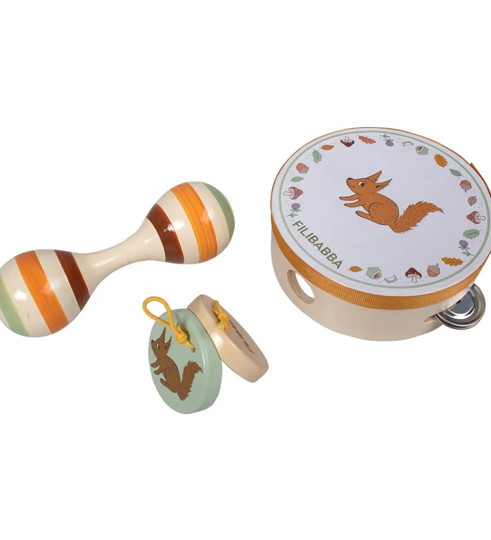 Filibabba Musikinstrumenter*Legekuffert m. Instrumenter - 4 Dele