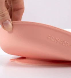 Filibabba Skåle*Spisesæt - Silikone - 3 dele - Peach