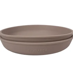 Tallerkener-Filibabba Tallerkener - Silikone - 2-Pak - Warm Grey