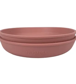 Filibabba Tallerkener*Tallerkener - Silikone - 2-Pak - Rose