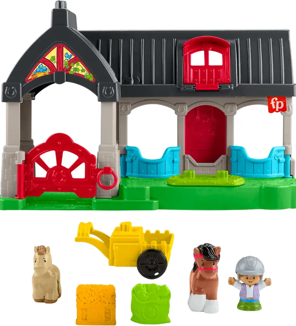 Stablelegetøj|Babylegetøj-Fisher-Price Legetøj - Little People - Friendly Horse Stable