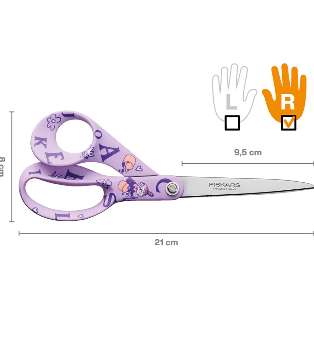 Skriveredskaber|Skole-Fiskars Moomin Saks - Universal - 21 cm - Lille My ABC