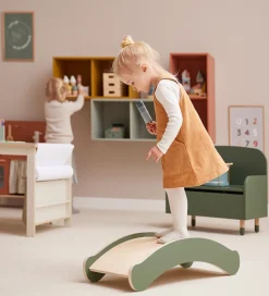 Motorisk Legetøj|Tumlemøbler-Flexa Balancebræt - Mini - Play - 68,7x31,1x18,3 cm - Deep green