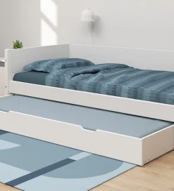 Senge-Flexa Enkeltseng m. Udtræksfunktion - 210x101x66,5 cm - Hvid