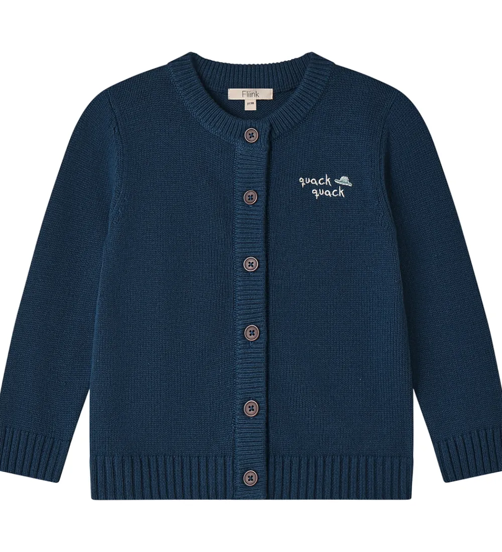 Striktrøjer-Fliink Cardigan - Strik - Mahdi - Insignia Blue