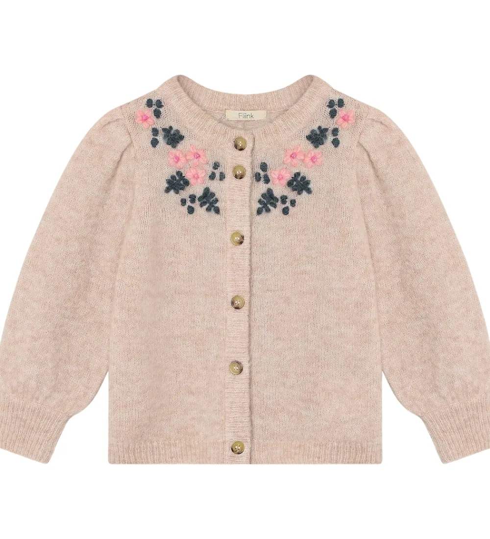 Striktrøjer-Fliink Cardigan - Strik - Uld/Nylon - Star - Peach Whip