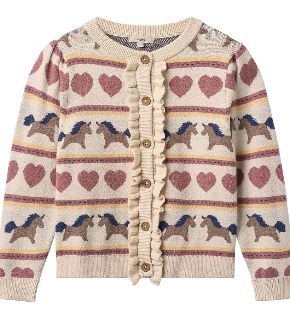 Cardigans-Fliink Cardigan - Strik - Viskoseblanding - Kino - Sandshell