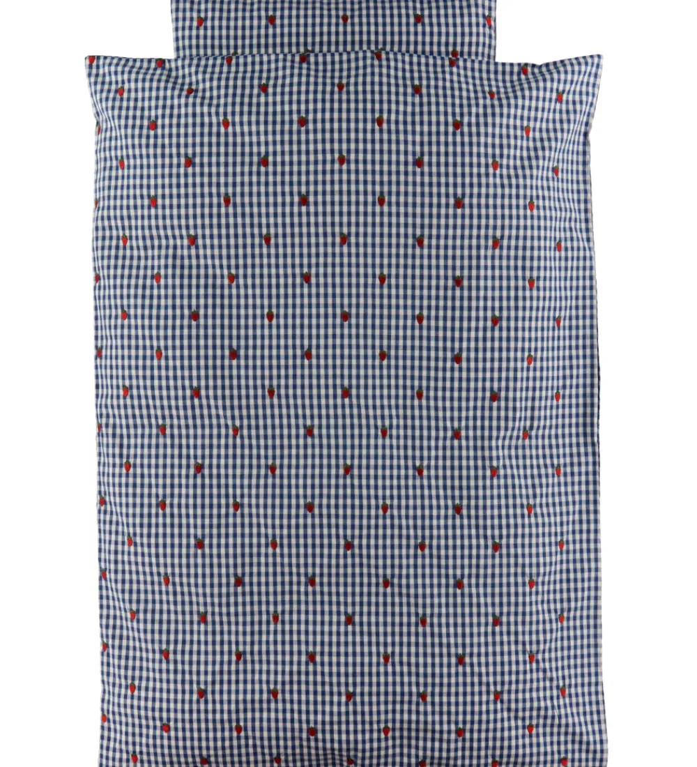 Sengetøj-Flöss Sengetøj - Baby - Nolly - Berry blue check