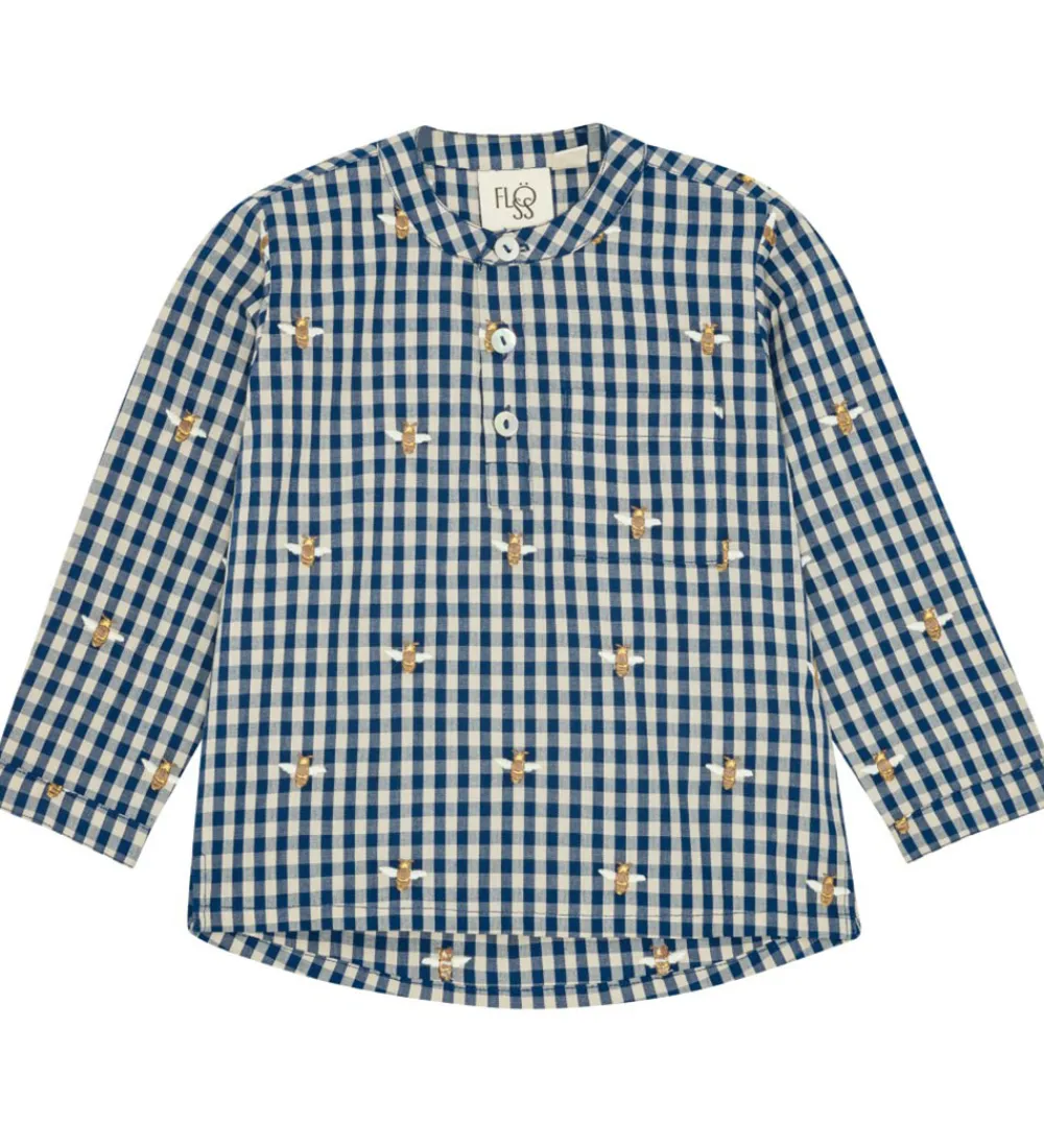 Flöss Skjorter*Skjorte - Olivian - Bee blue check