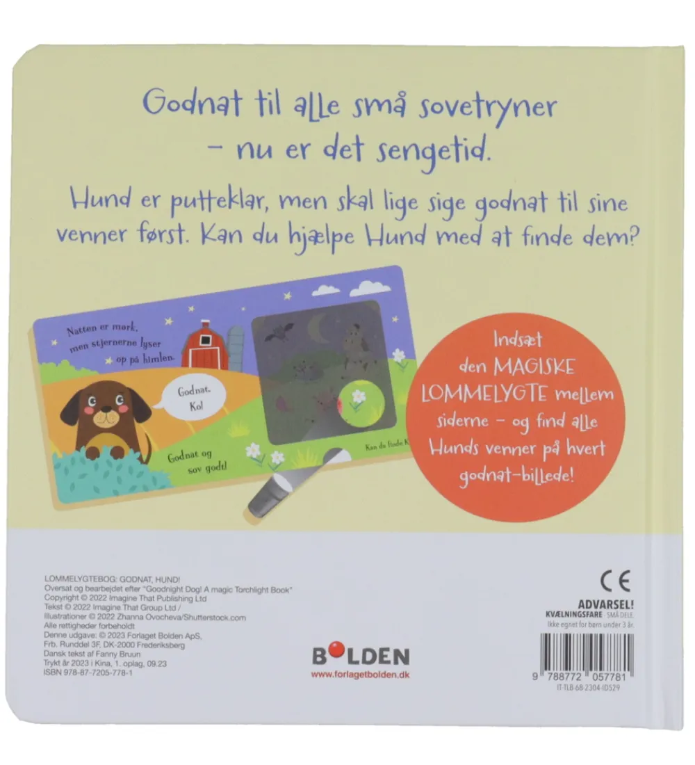 Lommelygter-Forlaget Bolden Bog - Godnat, Hund - En Magisk Lommelygte-Bog -
