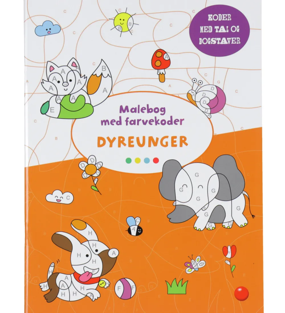 Forlaget Bolden Malebog*Malebog m. Farvekoder - Dyreunger