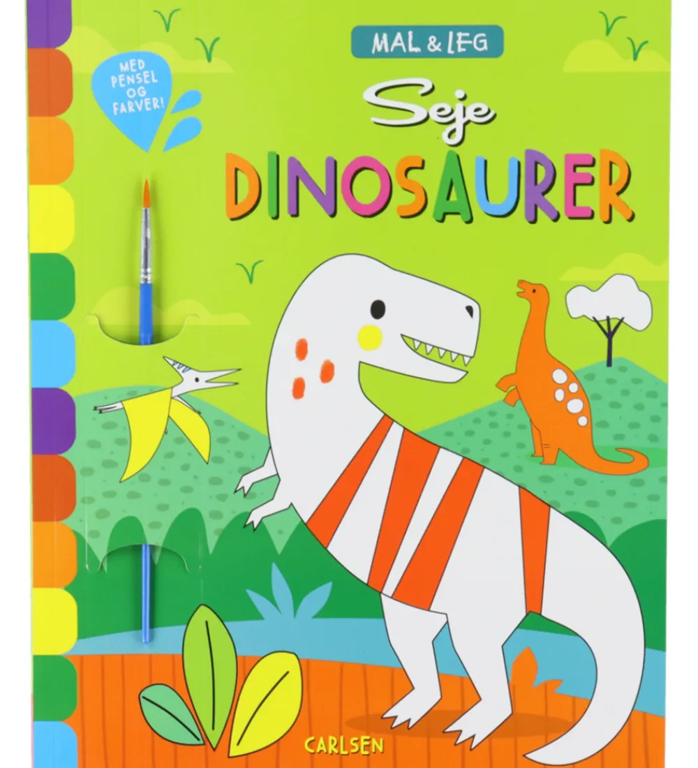 Malebog-Forlaget Carlsen Malebog - Mal og Leg - Seje Dinosaurer